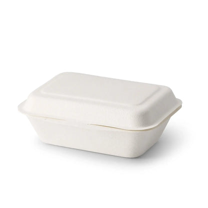 Contenitori per canna da zucchero 18,5 x 13 x 6,5 cm, coperchio incernierato, rettangolare asporto domicilio Ristorazione Forniture Monouso Eco Bio Biodegradabile Packaging Consumabili Ecologico Ingrosso fornitore forniture Take away 2
