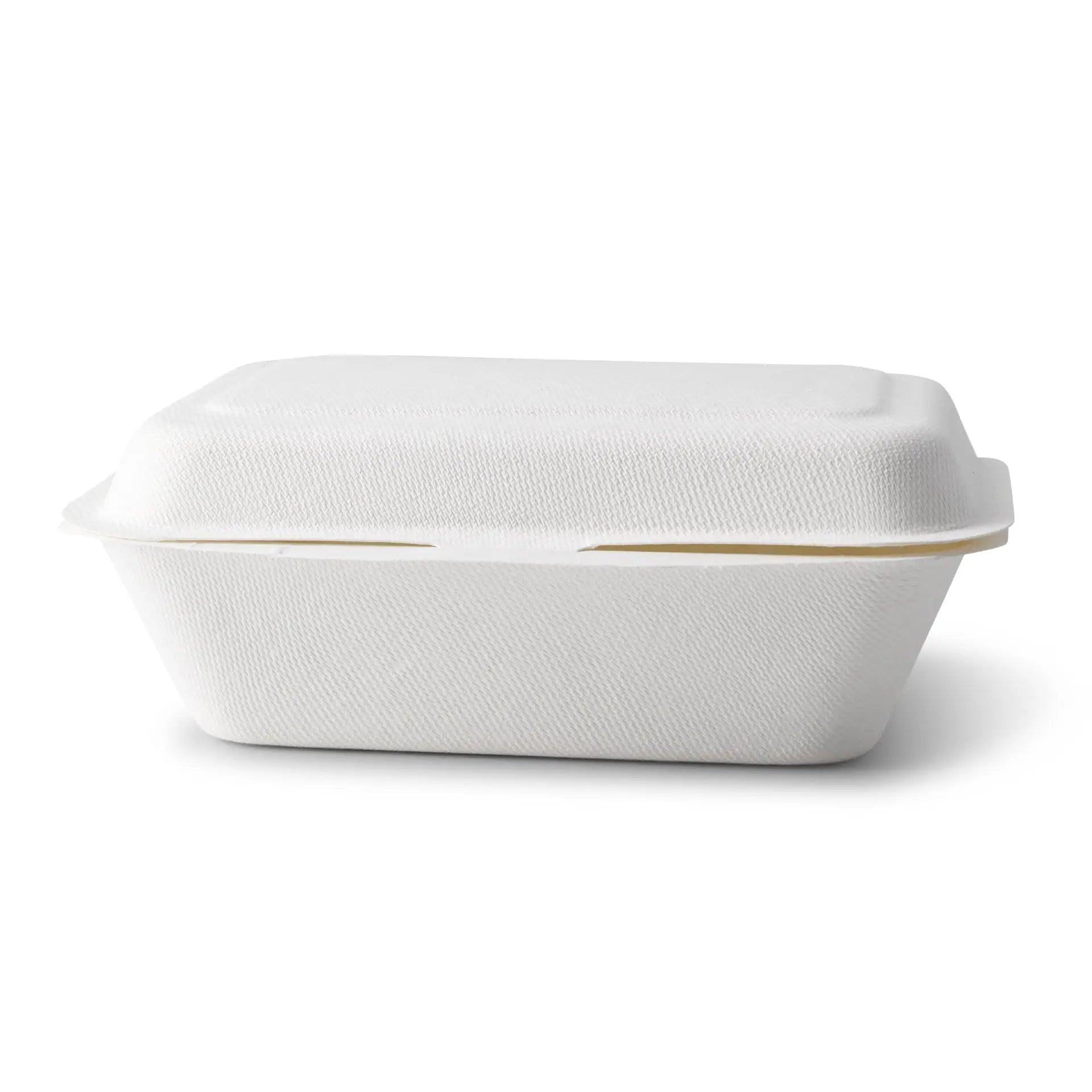 Contenitori per canna da zucchero 18,5 x 13 x 6,5 cm, coperchio incernierato, rettangolare asporto domicilio Ristorazione Forniture Monouso Eco Bio Biodegradabile Packaging Consumabili Ecologico Ingrosso fornitore forniture Take away 3
