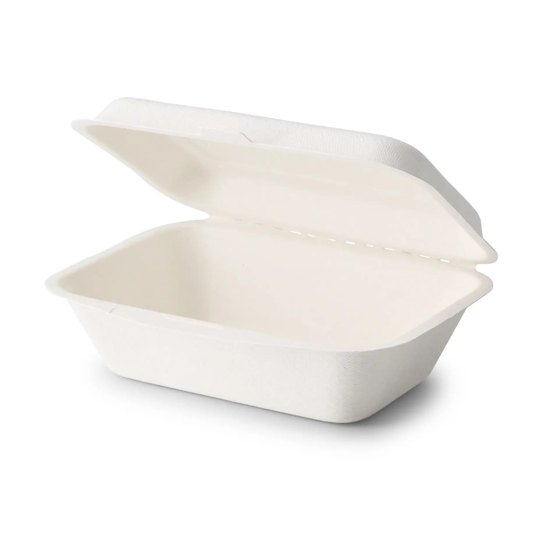 Contenitori per canna da zucchero 18,5 x 13 x 6,5 cm, coperchio incernierato, rettangolare asporto domicilio Ristorazione Forniture Monouso Eco Bio Biodegradabile Packaging Consumabili Ecologico Ingrosso fornitore forniture Take away 4
