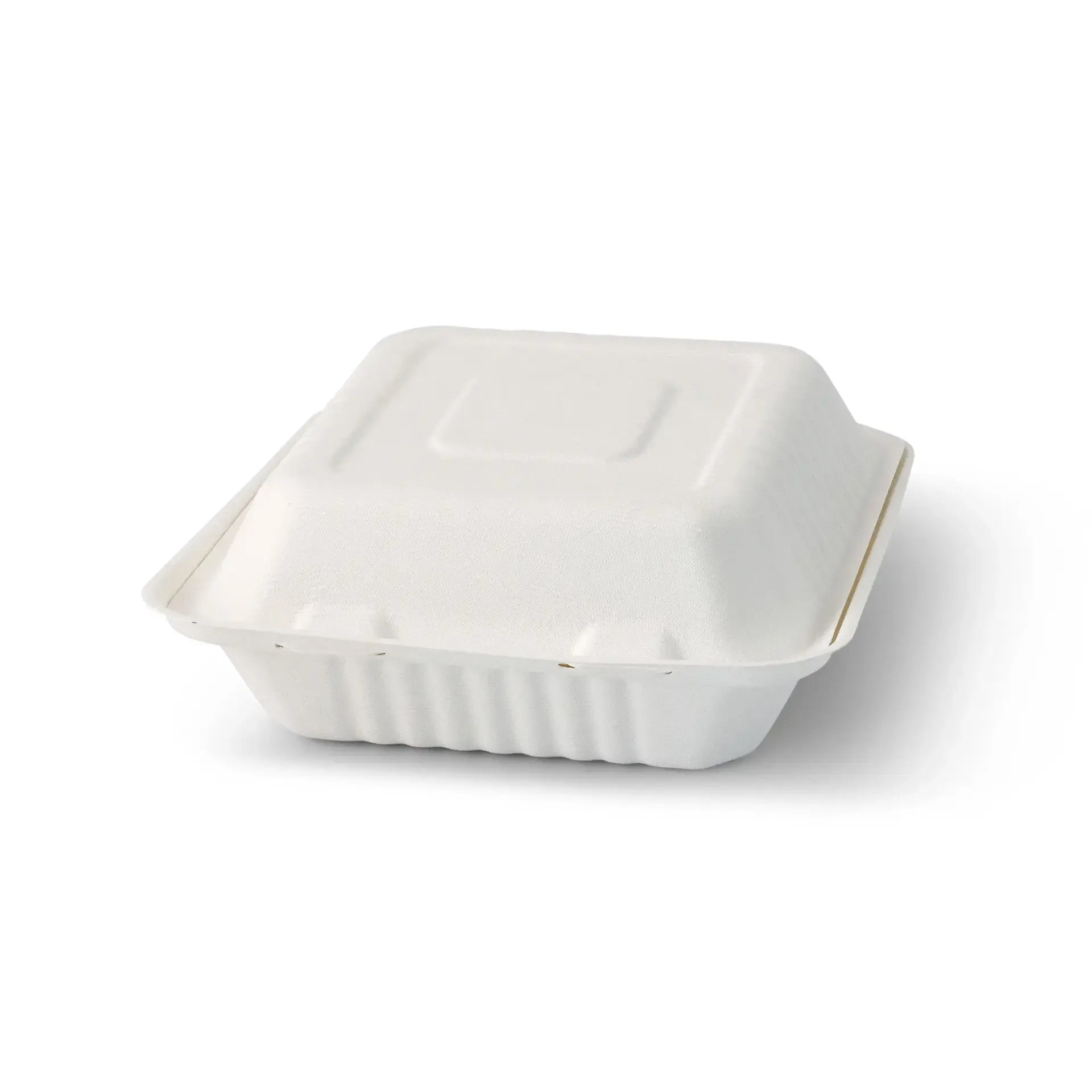 Contenitori per canna da zucchero 22 x 18,5 x 7 cm, coperchio incernierato, rettangolare asporto domicilio Ristorazione Forniture Monouso Eco Bio Biodegradabile Packaging Consumabili Ecologico Ingrosso fornitore forniture Take away 3
