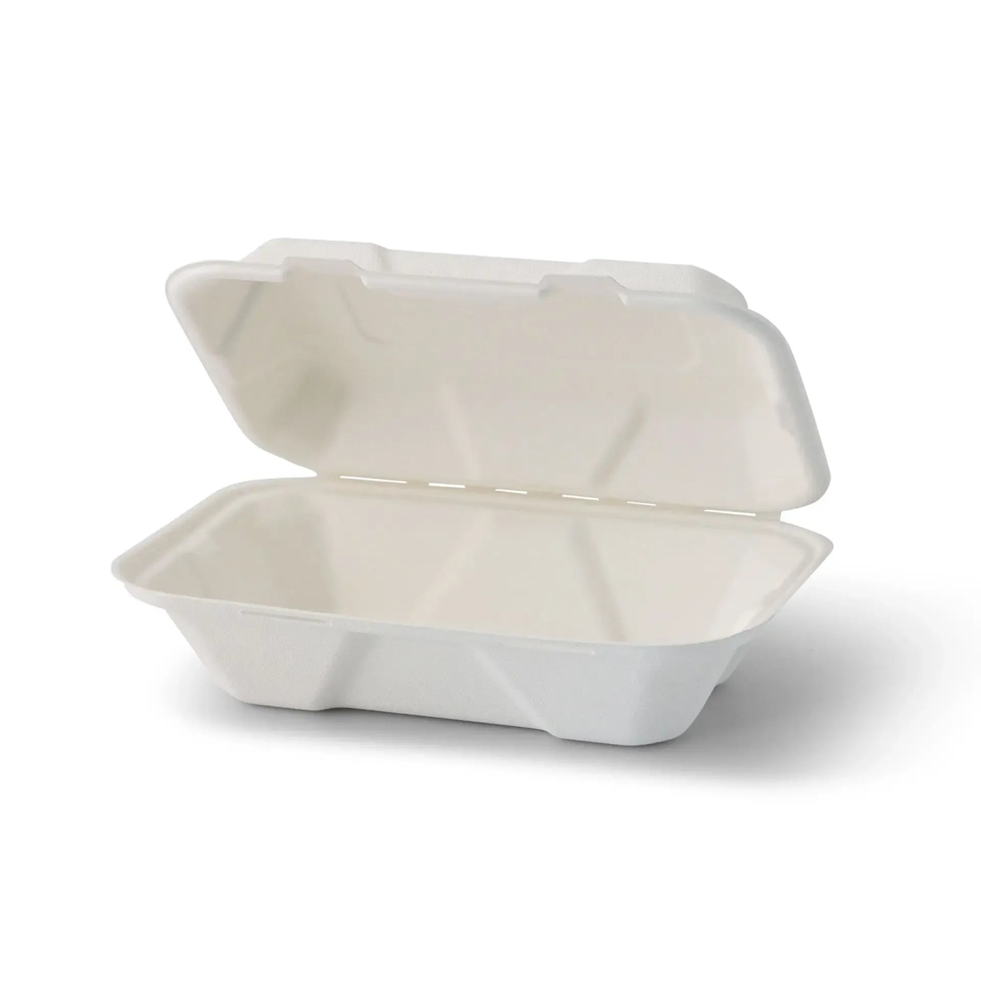 Contenitori per canna da zucchero 23 x 15,5 x 7,5 cm, coperchio incernierato, rettangolare asporto domicilio Ristorazione Forniture Monouso Eco Bio Biodegradabile Packaging Consumabili Ecologico Ingrosso fornitore forniture Take away 2
