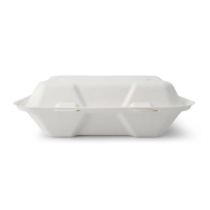 Contenitori per canna da zucchero 23 x 15,5 x 7,5 cm, coperchio incernierato, rettangolare asporto domicilio Ristorazione Forniture Monouso Eco Bio Biodegradabile Packaging Consumabili Ecologico Ingrosso fornitore forniture Take away 6
