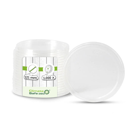 Coperchi PLA Ø 122 mm rotondo asporto domicilio Ristorazione Forniture Monouso Eco Bio Biodegradabile Packaging Consumabili Ecologico Ingrosso fornitore forniture Take away 1
