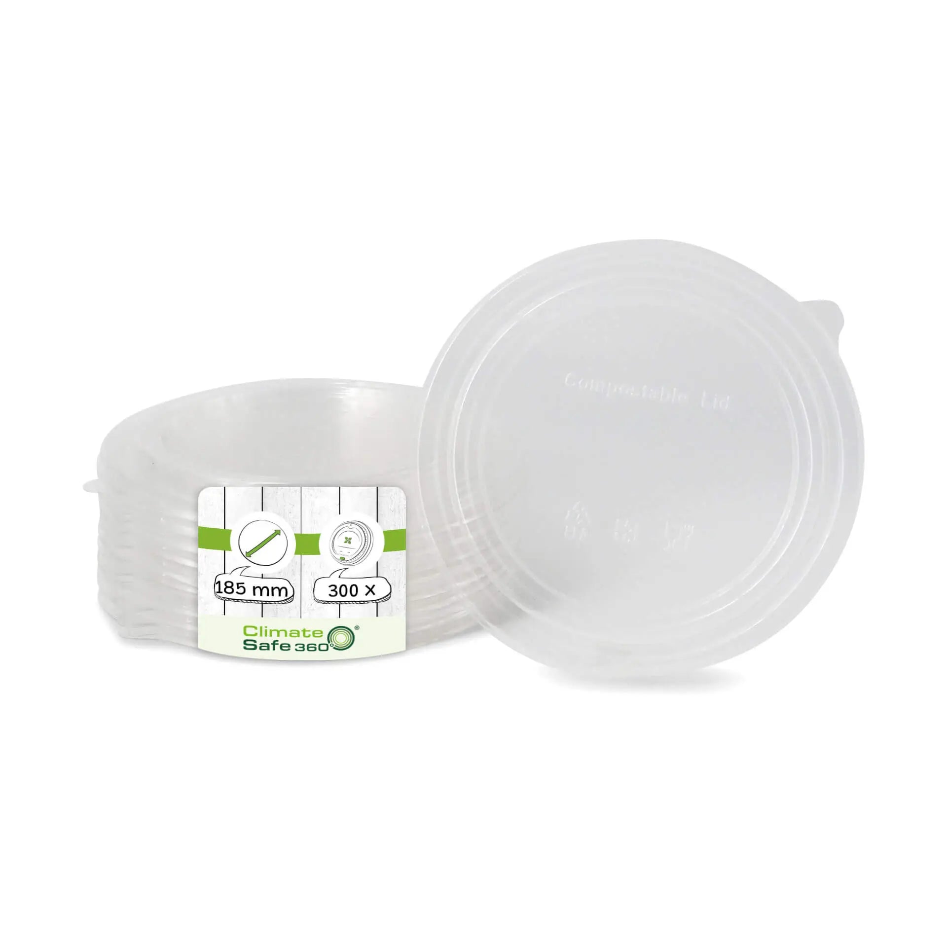 Coperchi PLA Ø 185 mm trasparente asporto domicilio Ristorazione Forniture Monouso Eco Bio Biodegradabile Packaging Consumabili Ecologico Ingrosso fornitore forniture Take away 1
