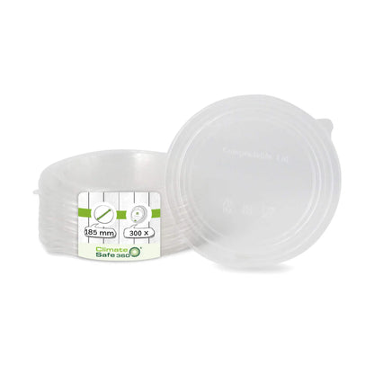 Coperchi PLA Ø 185 mm trasparente asporto domicilio Ristorazione Forniture Monouso Eco Bio Biodegradabile Packaging Consumabili Ecologico Ingrosso fornitore forniture Take away 1
