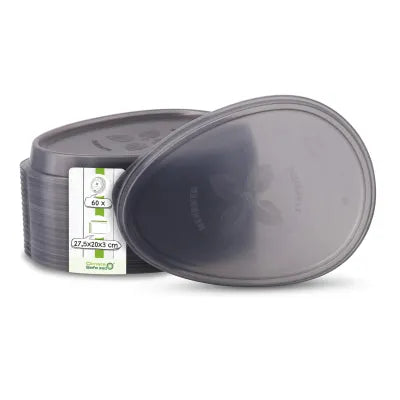 Coperchi Riutilizzabili "BioYep" 27,5 x 20 x 3 cm, PP, grigio