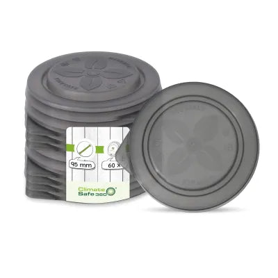 Coperchi Riutilizzabili Happy Cup - Ø 95 mm, PP, Grigio