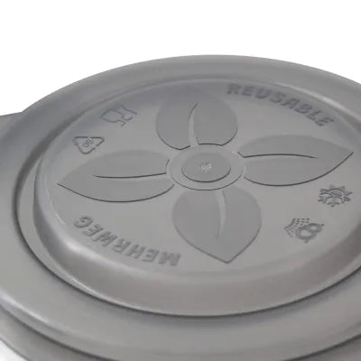 Coperchi Riutilizzabili Happy Cup - Ø 95 mm, PP, Grigio asporto domicilio monouso forniture