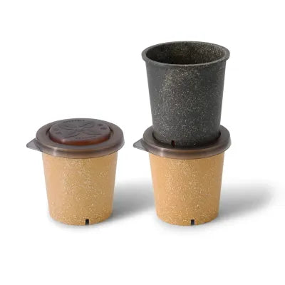 Coperchi Riutilizzabili Happy Cup - Ø 95 mm, PP, Grigio asporto domicilio monouso forniture ristoranti