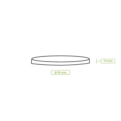 Coperchi Riutilizzabili Happy Cup - Ø 95 mm, PP, Grigio asporto domicilio monouso forniture ristoranti street food paninerie