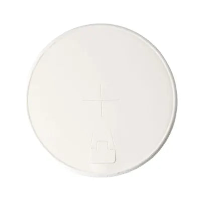 Coperchi di carta Ø 90 mm, bianco, per bere + foro per cannuccia monouso