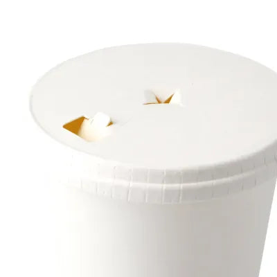 Coperchi di carta Ø 90 mm, bianco, per bere + foro per cannuccia monouso forniture ingrosso ristorazione pizzeria