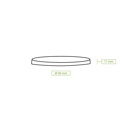 Coperchi di carta Ø 90 mm, bianco, per bere + foro per cannuccia monouso forniture ingrosso ristorazione pizzeria takw away asporto