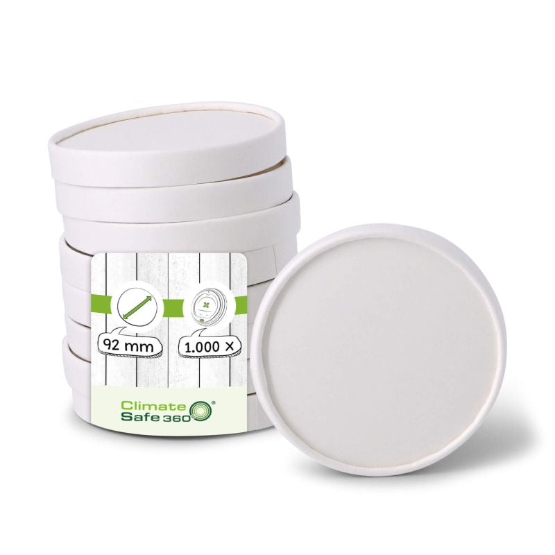 Coperchi di cartone Ø 92 mm, bianco per coppe gelato