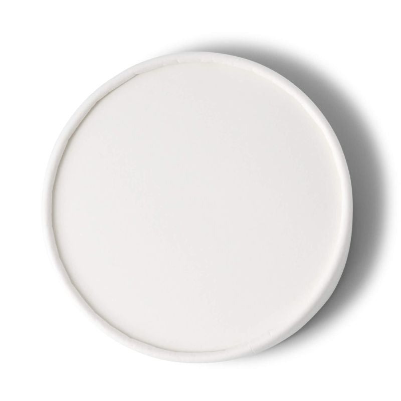 Coperchi di cartone Ø 92 mm, bianco per coppe gelato asporto