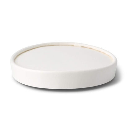 Coperchi di cartone Ø 92 mm, bianco per coppe gelato asporto monouso