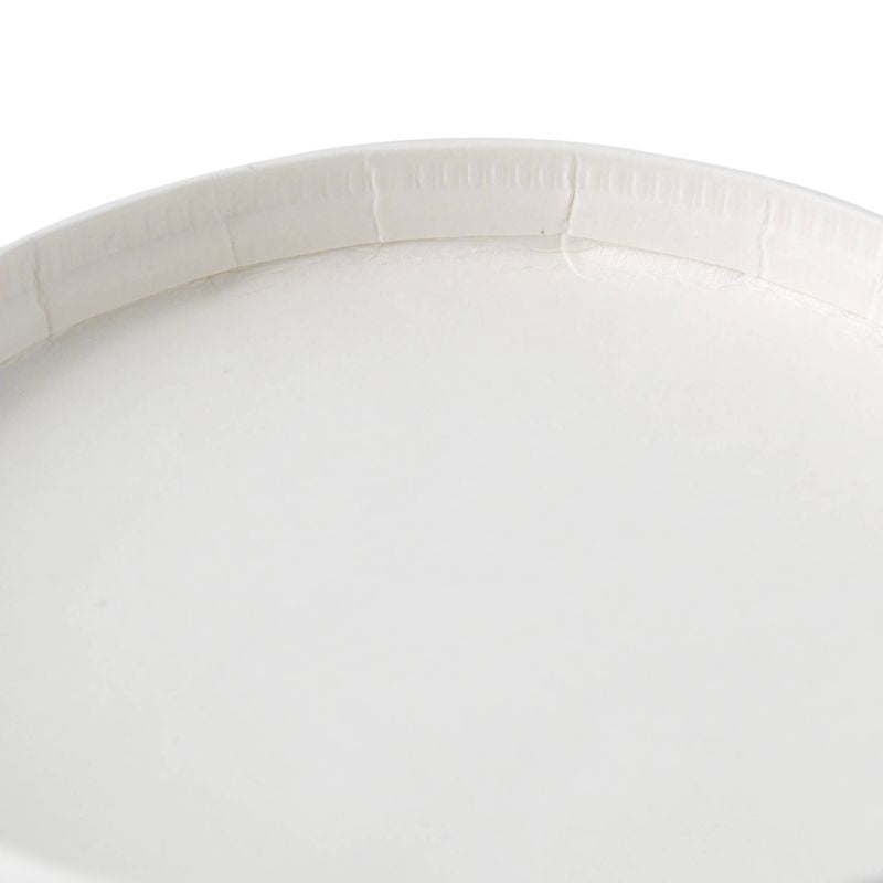 Coperchi di cartone Ø 92 mm, bianco per coppe gelato asporto monouso take away