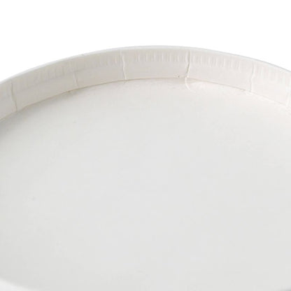 Coperchi di cartone Ø 92 mm, bianco per coppe gelato asporto monouso take away