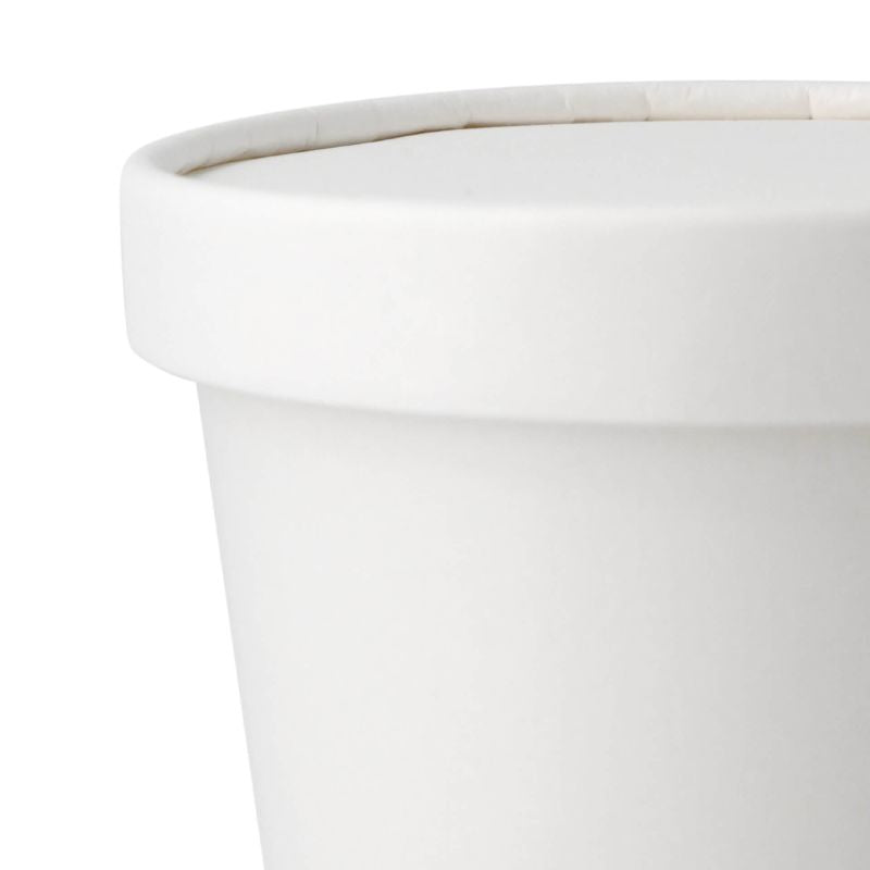 Coperchi di cartone Ø 92 mm, bianco per coppe gelato asporto monouso take away forniture