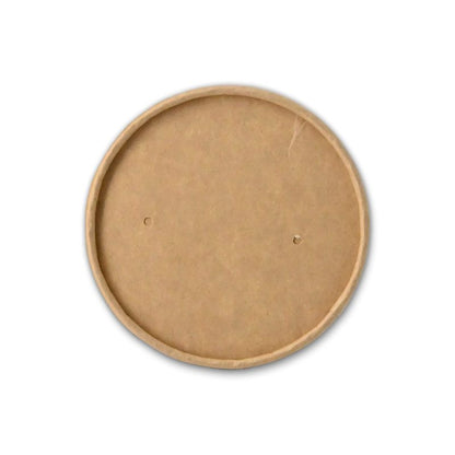Coperchi di cartone Ø 92 mm, marrone per coppe gelato asporto monouso