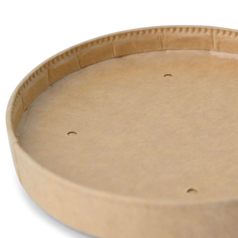 Coperchi di cartone Ø 92 mm, marrone per coppe gelato asporto monouso gelaterie