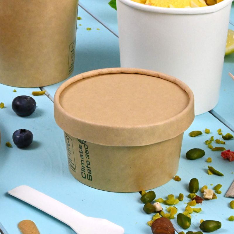 Coperchi di cartone Ø 92 mm, marrone per coppe gelato asporto monouso gelaterie forniture Coperchi di cartone Ø 92 mm, marrone per coppe gelato asporto monouso gelaterie forniture take away catering