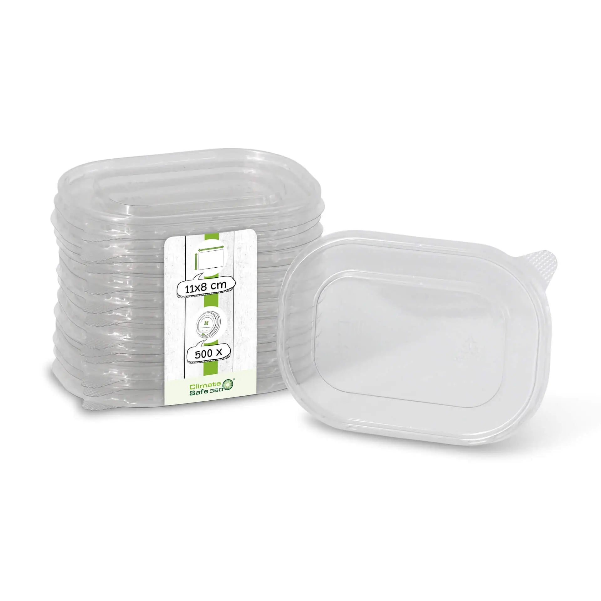 Coperchi rPET 11x8 cm trasparente rettangolare asporto domicilio Ristorazione Forniture Monouso Eco Bio Biodegradabile Packaging Consumabili Ecologico Ingrosso fornitore forniture Take away 1

