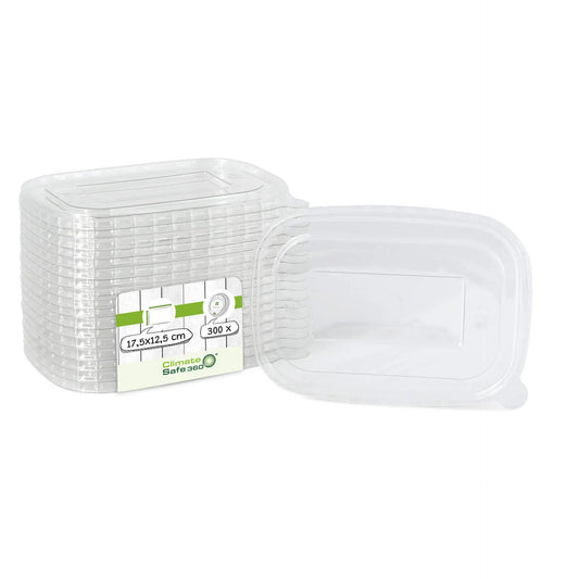Coperchi rPET 17,5x11,5 cm trasparente rettangolare asporto domicilio Ristorazione Forniture Monouso Eco Bio Biodegradabile Packaging Consumabili Ecologico Ingrosso fornitore forniture Take away 1
