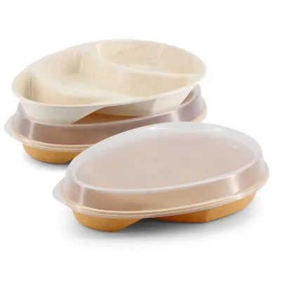 Coperchi riutilizzabili "BioYep" 27.5 x 20 x 3 cm, PP, trasparente monouso biodegradabile asporto domicilio ristorazione take away