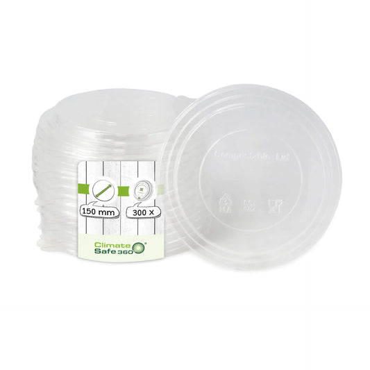 Coperchio PLA Ø 150 mm trasparente asporto domicilio Ristorazione Forniture Monouso Eco Bio Biodegradabile Packaging Consumabili Ecologico Ingrosso fornitore forniture Take away 1
