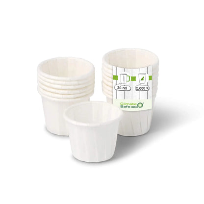 Coppette carta 20 ml 0,7 oz bianche asporto domicilio Ristorazione Forniture Monouso Eco Bio Biodegradabile Packaging Consumabili Ecologico Ingrosso fornitore forniture Take away 1
