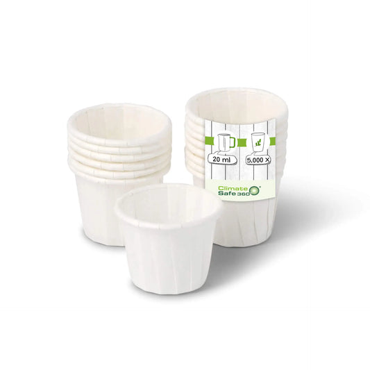 Coppette carta 20 ml 0,7 oz bianche asporto domicilio Ristorazione Forniture Monouso Eco Bio Biodegradabile Packaging Consumabili Ecologico Ingrosso fornitore forniture Take away 1

