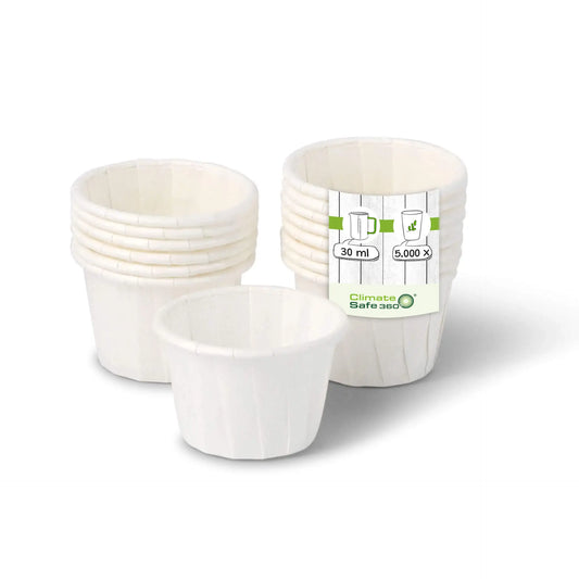Coppette carta 30 ml 1 oz bianche asporto domicilio Ristorazione Forniture Monouso Eco Bio Biodegradabile Packaging Consumabili Ecologico Ingrosso fornitore forniture Take away 1
