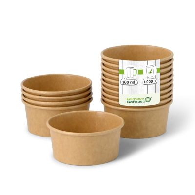 Coppette carta gelato XS 6 oz Ø 92 mm, marrone