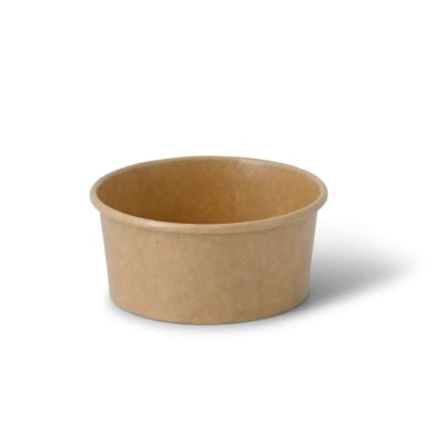 Coppette carta gelato XS 6 oz Ø 92 mm, marrone avana kraft asporto