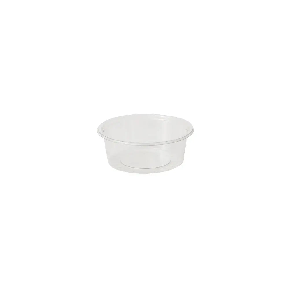 Coppette da porzione in rPET da 80 ml / 3 oz, Ø 75 mm, trasparente