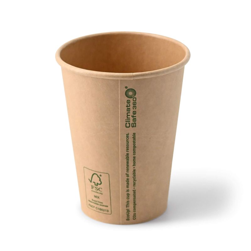 Coppette di carta da 12 oz a parete singola, Ø 90 mm, kraft 3