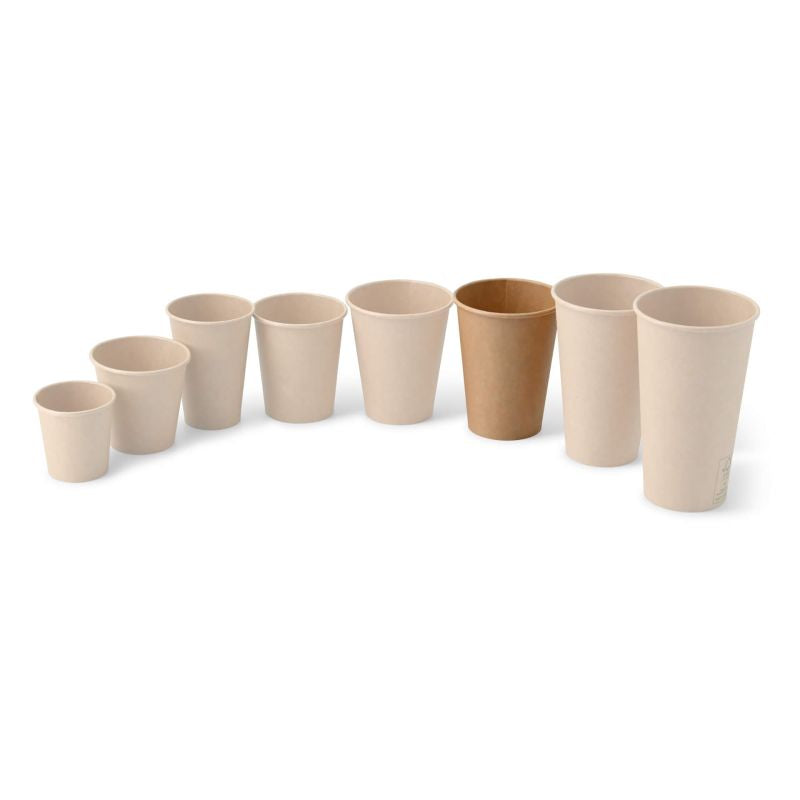 Coppette di carta da 12 oz a parete singola, Ø 90 mm, kraft 6