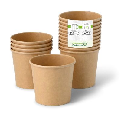 Coppette di carta per gelato L, Ø 92 mm, marrone