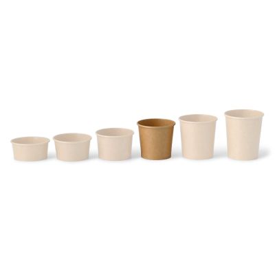 Coppette di carta per gelato L, Ø 92 mm, marrone asporto domicilio monouso ingrosso forniture take away