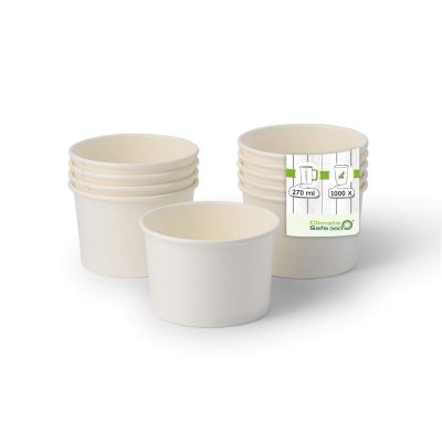 Coppette di carta per gelato M da 9,5 oz, Ø 92 mm, bianco