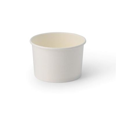 Coppette di carta per gelato M da 9,5 oz, Ø 92 mm, bianco asporto domicilio