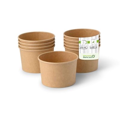 Coppette di carta per gelato M da 9,5 oz, Ø 92 mm, marrone