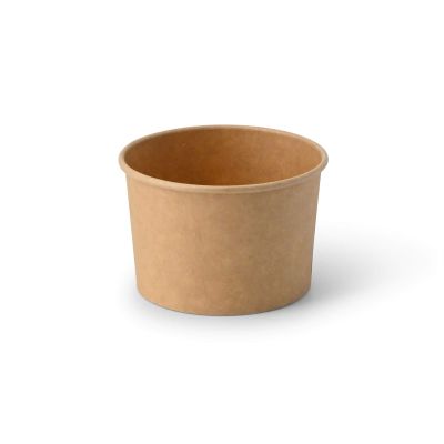 Coppette di carta per gelato M da 9,5 oz, Ø 92 mm, marrone ingrosso ristoranti paninerie pub pizzerie monouso