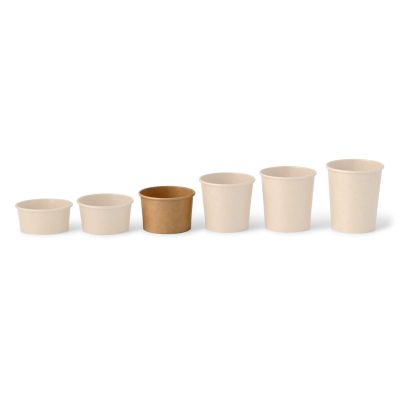 Coppette di carta per gelato M da 9,5 oz, Ø 92 mm, marrone ingrosso ristoranti paninerie pub pizzerie monouso domicilio asporto take away forniture catering pescherie