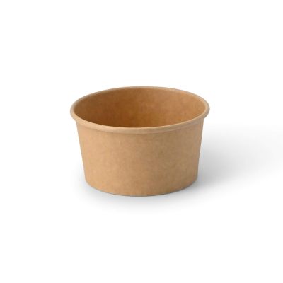 Coppette di carta per gelato S da 7,5 oz Ø 92 mm, marrone ristoranti paninerie pub pizzerie asporto domicilio