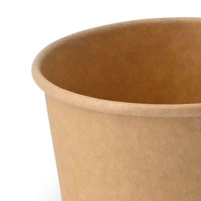 Coppette di carta per gelato S da 7,5 oz Ø 92 mm, marrone ristoranti paninerie pub pizzerie asporto domicilio take away  monouso