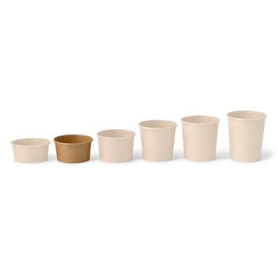Coppette di carta per gelato S da 7,5 oz Ø 92 mm, marrone ristoranti paninerie pub pizzerie asporto domicilio take away  monouso  forniture ingrosso ristorazione pizzeria