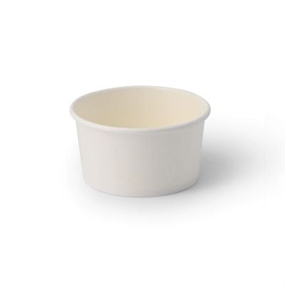 Coppette di carta per gelato S da 7,5 oz ingrosso ristoranti paninerie pub pizzerie, Ø 92 mm, bianco asporto