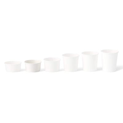 Coppette di carta per gelato S da 7,5 oz ingrosso ristoranti paninerie pub pizzerie, Ø 92 mm, bianco asporto domicilio monouso forniture take away catering